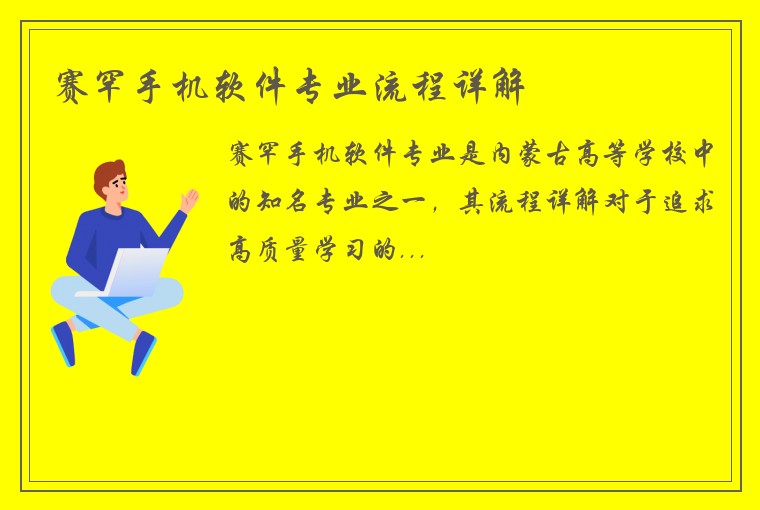 赛罕手机软件专业流程详解